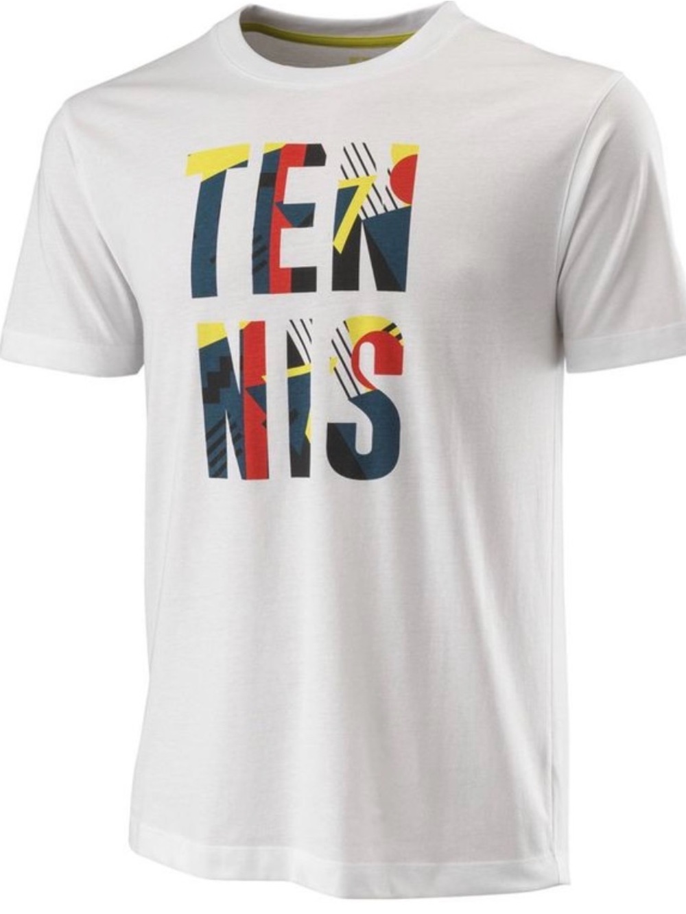 Wilson Men's Stacked Tennis Tech T-Shirt - White - Size Small